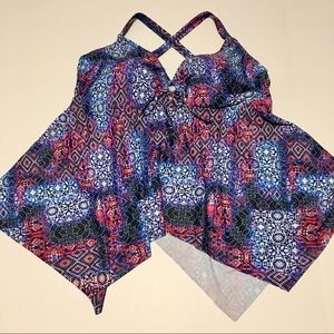 NWT Size 24 handkerchief halter swimsuit top